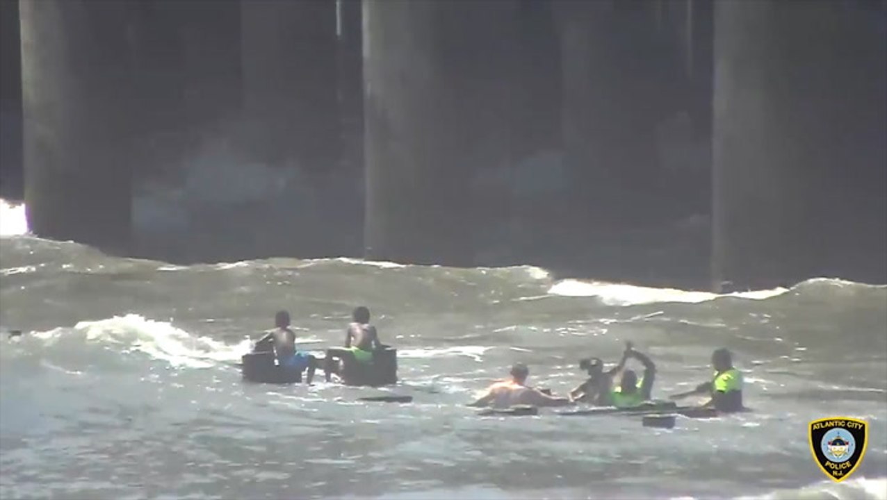 First responders save kids caught in current off Jersey Shore