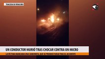 Un conductor murió tras chocar contra un micro