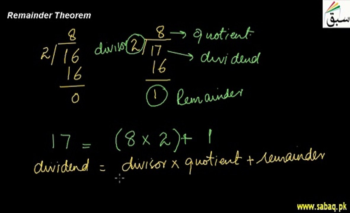 1. Remainder Theorem