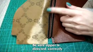 Fast Leather Cosmetic Bag (Makeup Pouch)+ Pattern