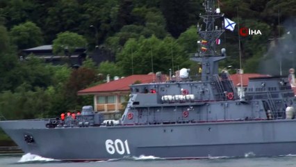Rus Donanmasına ait mayın tarama gemisi İstanbul Boğazı’ndan geçti