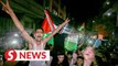Locals in Gaza celebrate ceasefire between Israel, Hamas on streets