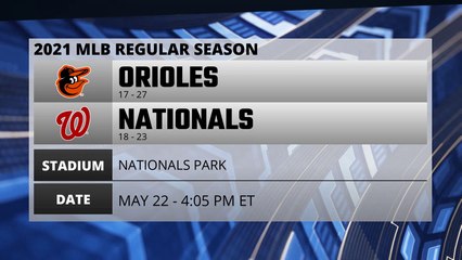 Orioles @ Nationals Game Preview for MAY 22 -  4:05 PM ET