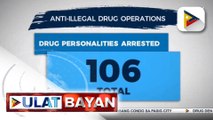 106 drug suspects, arestado sa operasyon ng PNP at PDEA