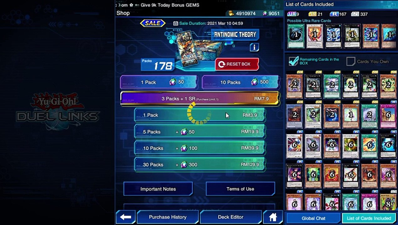 YuGiOh Duel Links - No.33 main box antonomic theory unpack!!!