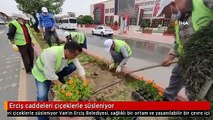 Erciş caddeleri çiçeklerle süsleniyor