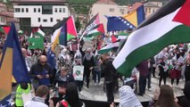 SARAYBOSNA - Bosna Hersek'te Filistin'e destek gösterisi (2)
