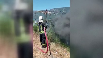 Muğla'da polyester teknede çıkan yangın söndürüldü