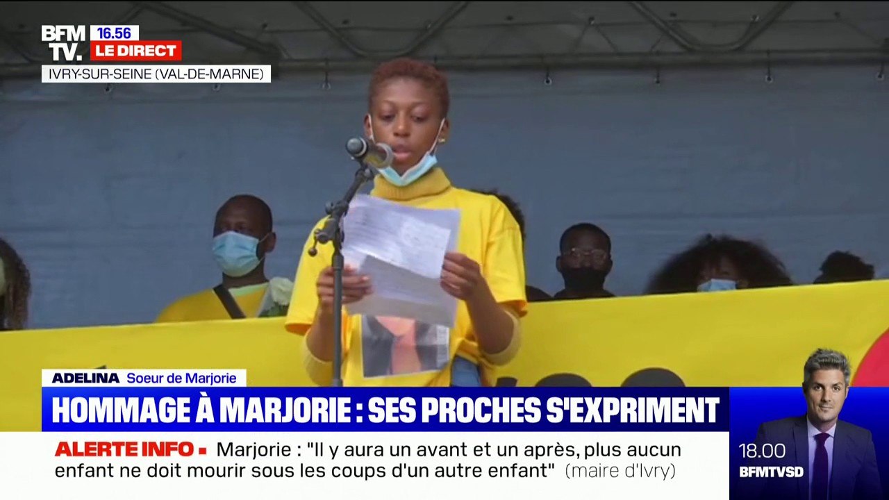 Hommage à Marjorie: "Certains diront que tu es partie en guerre, moi je dis que tu es partie en paix", témoigne sa grande sœur