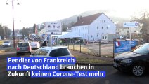 Keine Corona-Tests mehr für Grenzgänger von Frankreich nach Deutschland