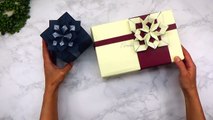 Gift Box Wrapping Ideas |  How To Wrap A Gift With Origami Flower (Hydrangea) | I.Sasaki
