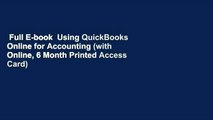 Full E-book  Using QuickBooks Online for Accounting (with Online, 6 Month Printed Access Card)