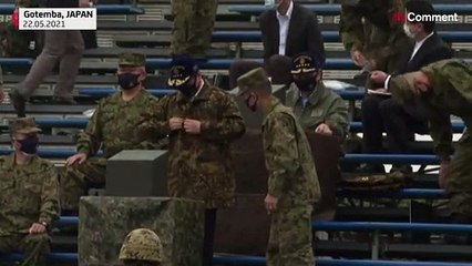 Japon : entraînement militaire au pied du Mont Fuji