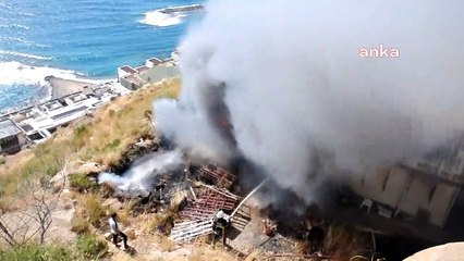 Bodrum’da otel inşaatında yangın…