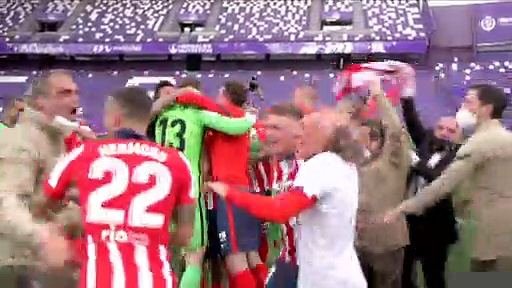 Atletico celebrates winning LaLiga