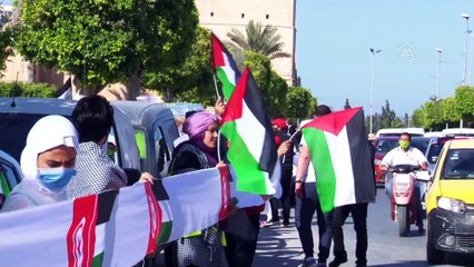 SAFAKES - Tunus'ta Filistin'e destek için insan zinciri oluşturuldu