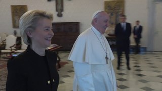 Ursula von der Leyen meets His Holiness Pope Francis at the Vatican