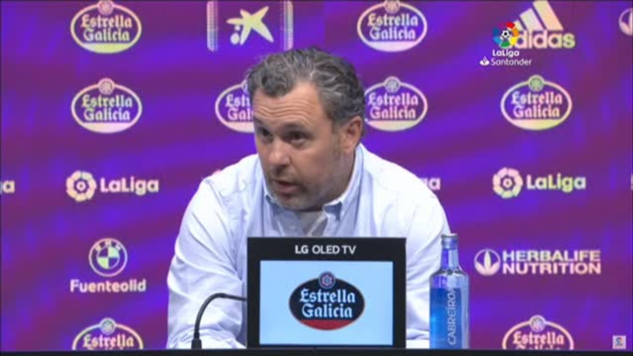 El entrenador del Valladolid: "Todos somos culpables del descenso"