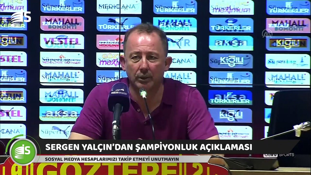 Sergen Yalçın Şampiyonluk Açıklaması