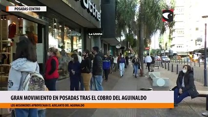 Gran movimiento en Posadas tras el cobro del aguinaldo