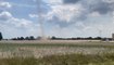 Dust Devil Spins on a Field in Lenoir County in North Carolina