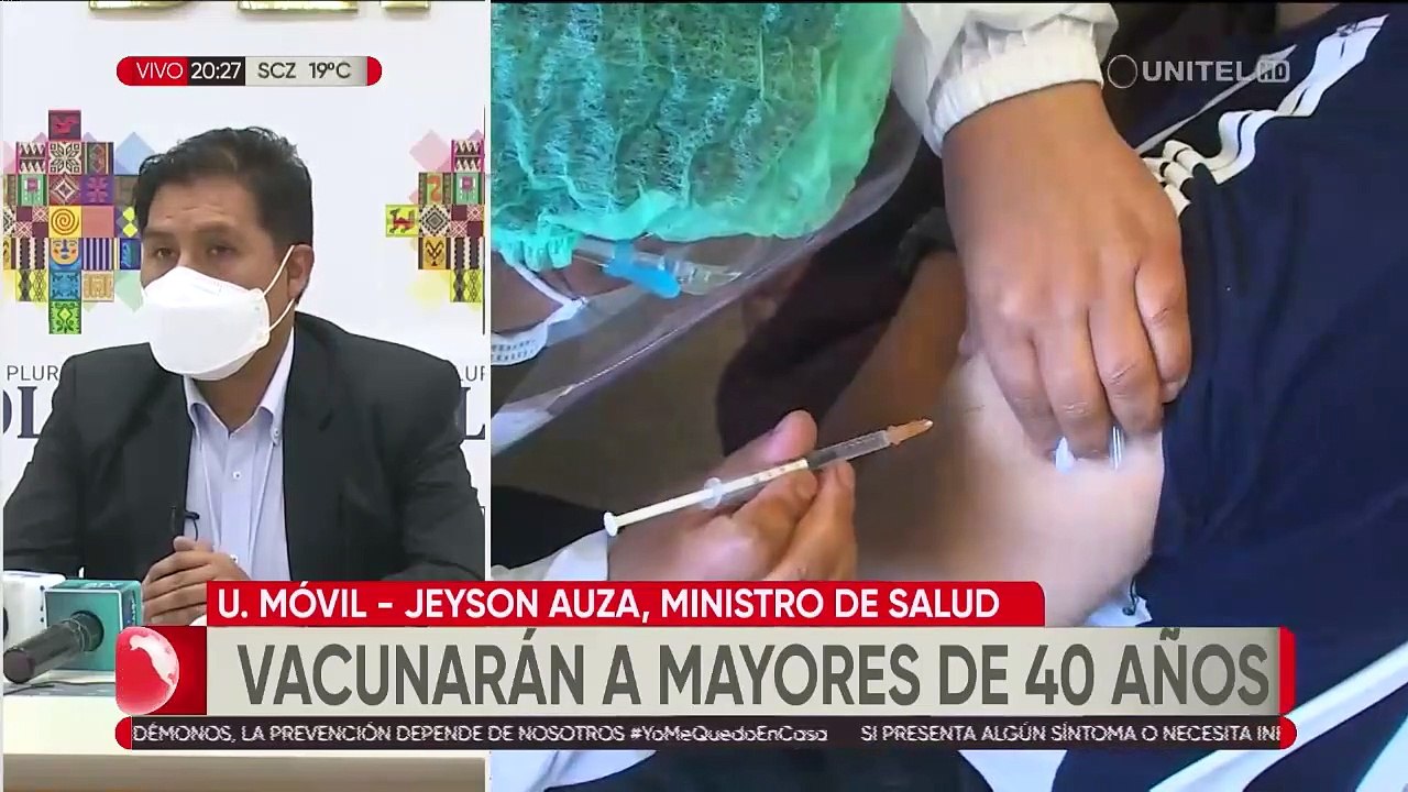 Ministro de Salud confirma que se vacunará a mayores de 40 desde este miércoles