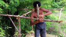 Building Most Beautiful Bamboo Swimming Pool On The Villa House By Ancient Skills - Full Video