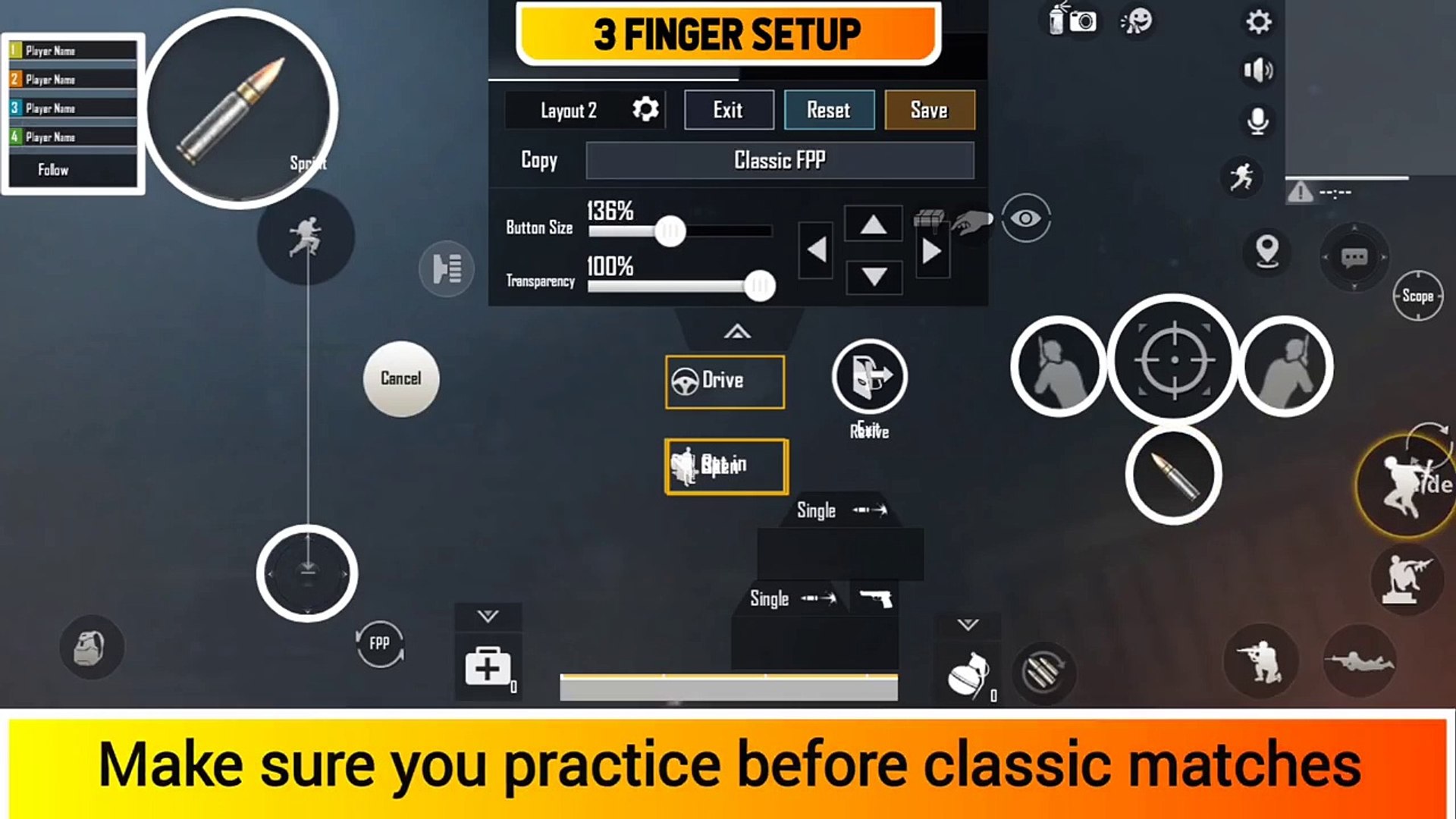 ⁣Pubg Mobile Pro Level 3 Finger Claw Settings With Tips & Tricks