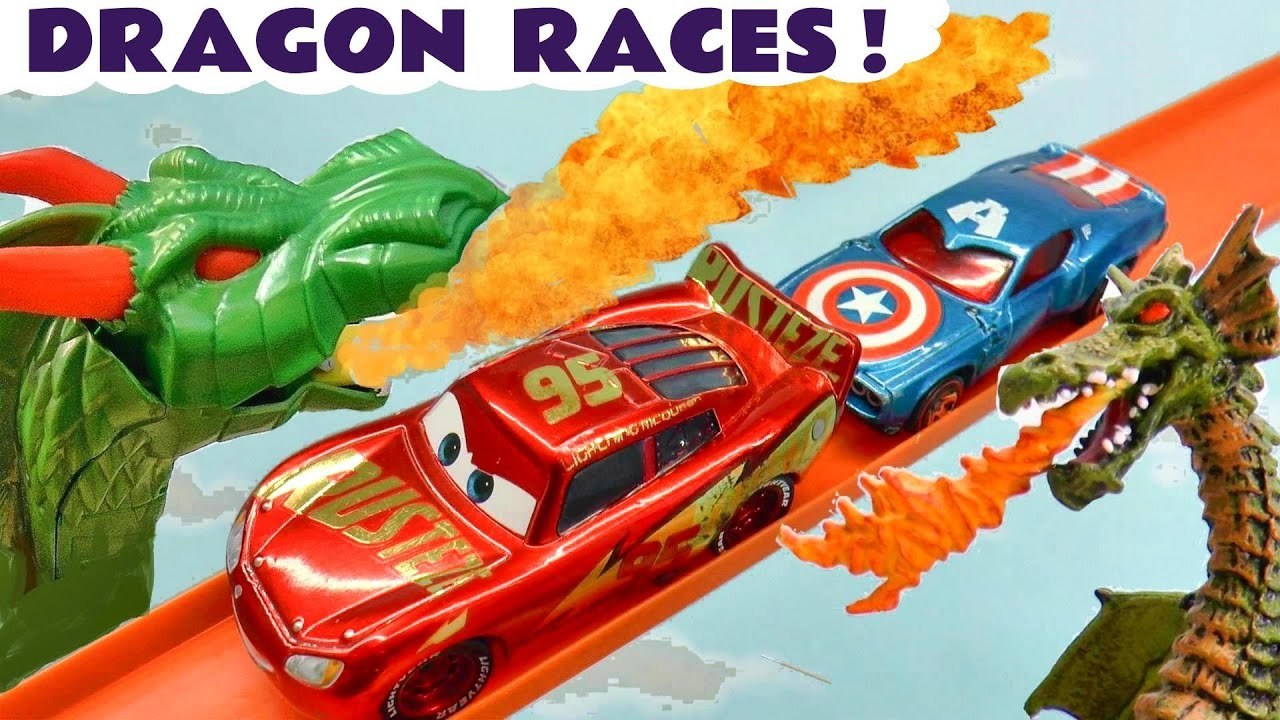Disney Cars Lightning McQueen Dragon Races Full Episode English Videos for Kids with Marvel Avengers and DC Comics plus PJ Masks Gekko in these Funling Race Toy Story Videos from Kid Friendly Family Channel Toy Trains 4U