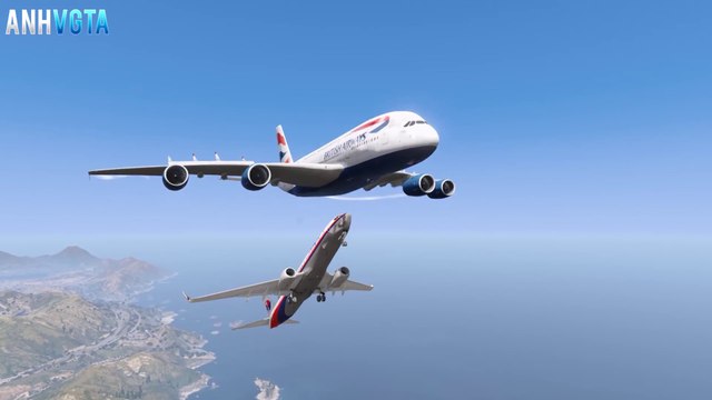 A380 collides with Boeing 737 Mid Air during emergency landing | A380 colide com o Boeing 737 Mid Air durante o pouso de emergência.