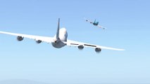 Boeing 747 PanAm and KLM almost collide in the air | Boeing 747 PanAm e KLM quase colidem no ar .