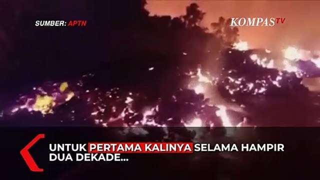 Detik-Detik Gunung Nyiragongo di Kongo Meletus, Warga Panik Evakuasi Diri