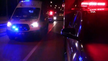 Ters şeride girdiğini düşünerek panikle duvara çarptı: 3 yaralı