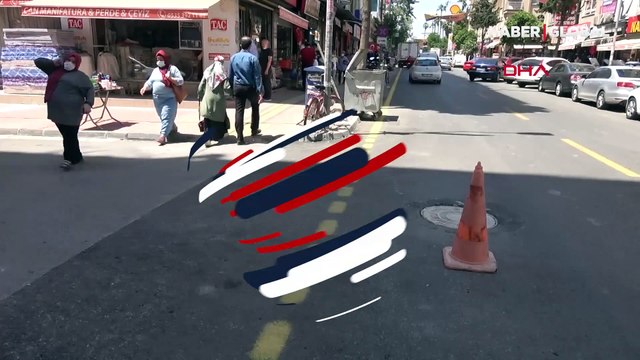 Mersin'de yerinden fırlayan rögar kapağı iş yerine girdi