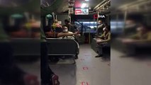 Metrobüste ‘bacak bacak üzerine attın’ kavgası