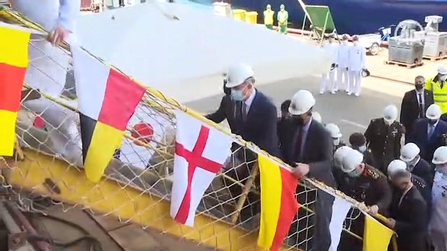 Akar ve TSK komuta kademesi, inşası devam eden TCG Anadolu’yu inceledi