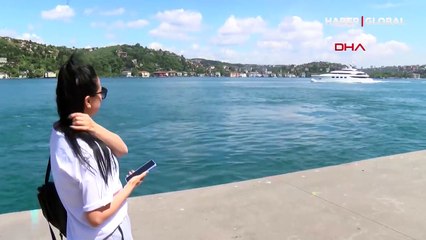 75 milyon dolarlık lüks yat İstanbul Boğazı'ndan geçti