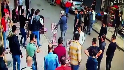 Dükkan basan grup ortalığı birbirine kattı...Ellerine ne geçtiyse onunla saldırdılar
