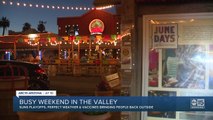 Busy weekend in the Valley as people head out to enjoy the weather and travel for NBA Playoffs in Phoenix