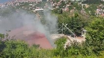 Büyükbaş besi çiftliğinde çıkan yangın söndürüldü