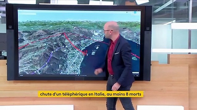 Italie - Chute d'un téléphérique à Stresa, dans le Piémont : L'accident serait dû à la rupture d'un câble, sur la partie la plus haute du parcours