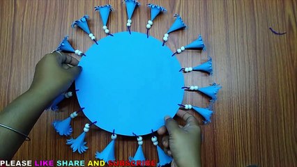 Diy Paper Jhumar Banane Ka Tarika / Paper Flower Wall Hanging | Color Paper Jhumar