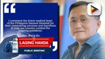 Kagitingan ng mga medical frontliner ng Philippine General Hospital, muling pinuri ni Sen. Bong Go