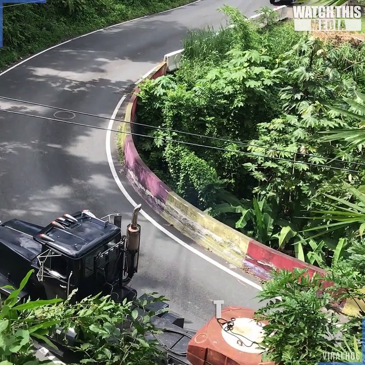 Heavy Load Passes The Mountain