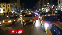 Taksiciler teröre tepki gösterdi!