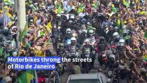 Brazil's Bolsonaro leads motorbike parade despite pandemic