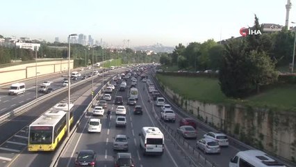 Kısıtlama sonrası İstanbul'da trafik yoğunluğu