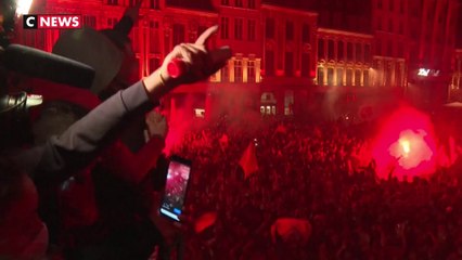 Explosion de joie à la Lille après le titre de champion de France de football