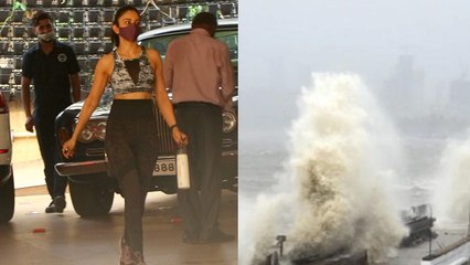 Rakul Preet Singh Tauktae तूफान के बीच घर से आखिर क्यों निकली | Watch video | FilmiBeat