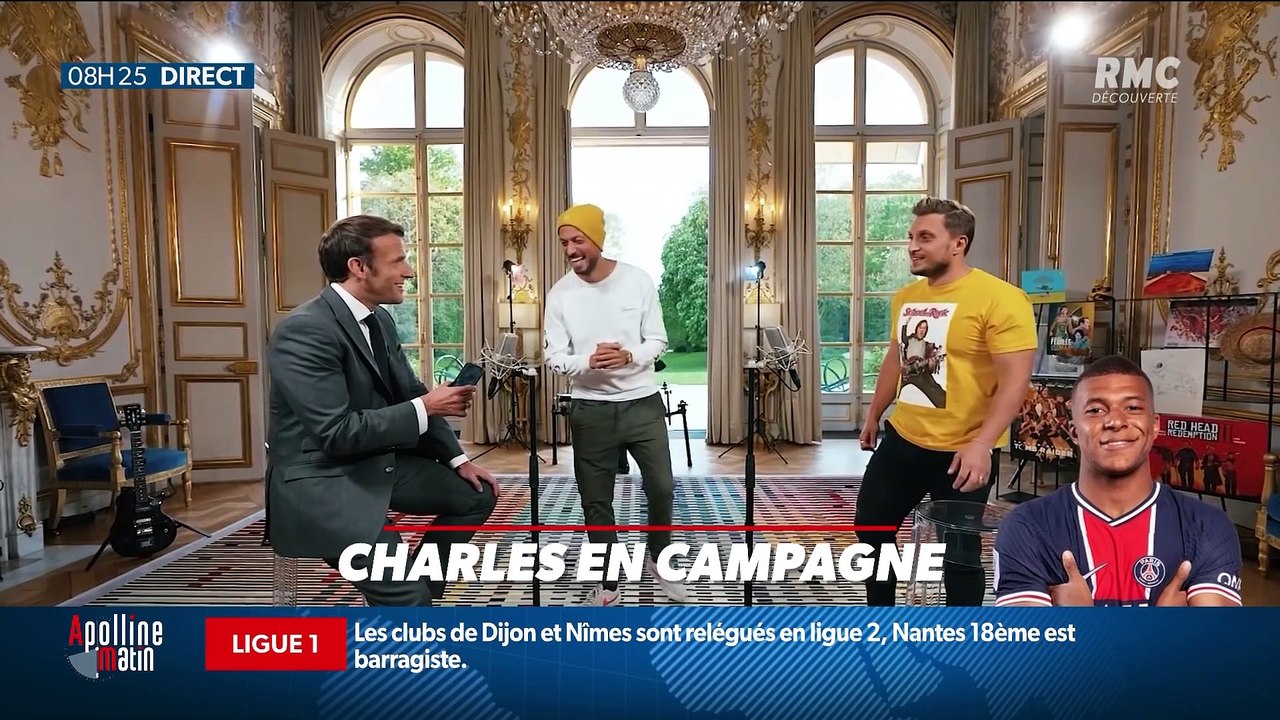 Charles en campagne : Emmanuel Macron participe au concours d'anecdotes de MacFly et Carlito - 24/05